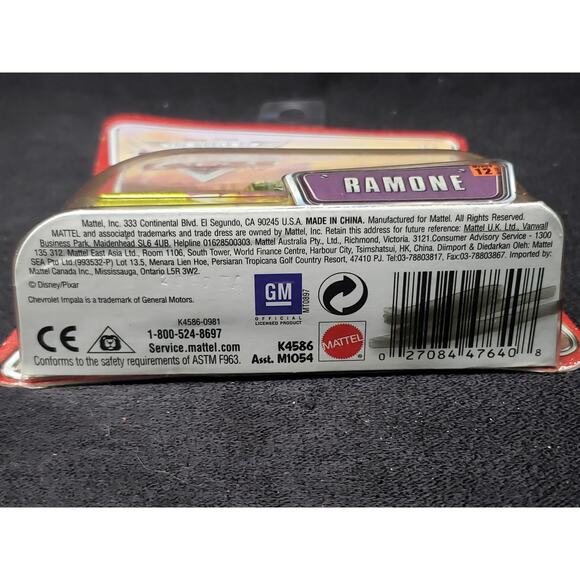 Disney Pixar Cars Gold Painted Ramone No. 12 Collect Them All Diecast Car - Picture 4 of 4